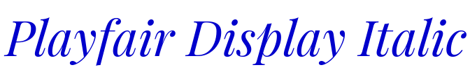 Playfair Display Italic 字体